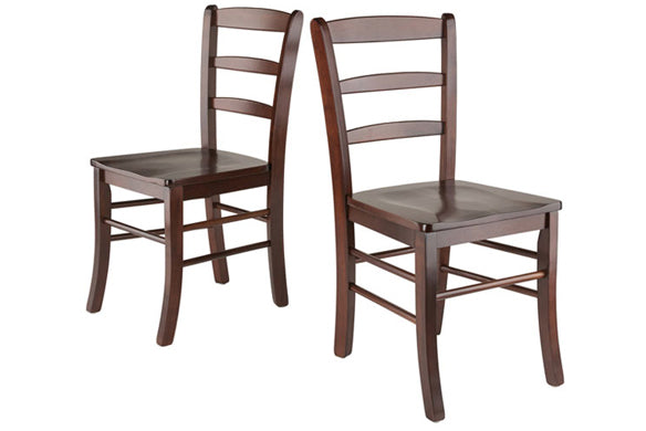 solid wood ladder back chairs walnut