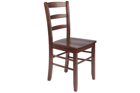 solid wood ladder back chairs walnut