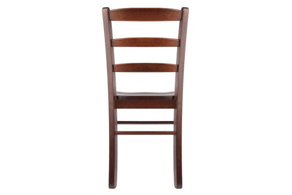 solid wood ladder back chairs walnut
