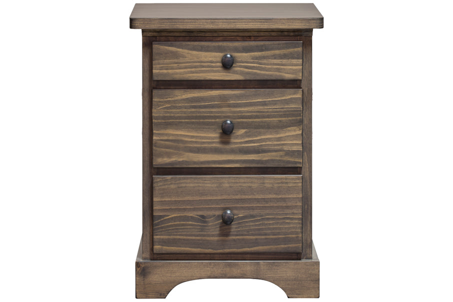 polo solid wood nightstand 2.5 drawer 